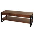 Mendler TV-Rack HWC-L53, Fernsehtisch Lowboard TV-Tisch, Metall 42x120x44cm ~ dunkle Wildeiche
