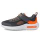 Skechers Boys Sneaker, Charcoal & Orange Synthetic/Textile/Trim, 36.5 EU