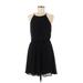 Lush Casual Dress - High/Low: Black Solid Dresses - Women's Size Medium