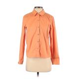 Eileen Fisher Long Sleeve Button Down Shirt: Orange Tops - Women's Size X-Small