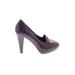 Tahari Heels: Loafers Chunky Heel Cocktail Party Purple Print Shoes - Women's Size 7 - Almond Toe