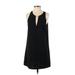 Lulus Casual Dress - Shift Plunge Sleeveless: Black Solid Dresses - Women's Size Small