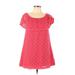 BB Dakota Casual Dress - A-Line Scoop Neck Short sleeves: Pink Dresses - Women's Size Medium