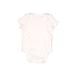Little Me Short Sleeve Onesie: Pink Jacquard Bottoms - Size 3 Month