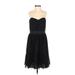 White House Black Market Cocktail Dress - Party: Black Polka Dots Dresses - Women's Size 2