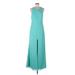 JJ's House Cocktail Dress - A-Line: Green Solid Dresses - New - Women's Size 12