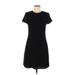 Banana Republic Casual Dress - Shift: Black Tweed Dresses - Women's Size 6