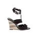 White House Black Market Wedges: Brown Print Shoes - Women's Size 8 - Open Toe