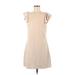 She + Sky Casual Dress - Mini: Ivory Print Dresses - Women's Size Large