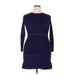 Lara Knit Casual Dress - Sheath: Blue Dresses - Women's Size Medium
