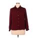 Lands' End Long Sleeve Blouse: Red Polka Dots Tops - Women's Size 14 Petite