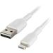 Belkin BoostCharge Braided Lightning to USB-A Cable (6.6', White) CAA002BT2MWH