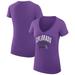 Women's G-III 4Her by Carl Banks Purple Colorado Rockies Filigree Team V-Neck Fitted T-Shirt