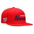 Men's Fanatics Branded Red Washington Nationals Script Snapback Hat