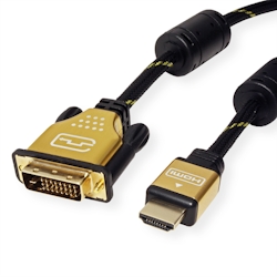 ROLINE GOLD Monitorkabel DVI (24+1) - HDMI, ST/ST, 3 m Image