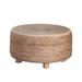 Round Accent Stool in Natural Jute Fiber w/ Wood Legs by Diamond Sofa - Diamond Sofa STOOLJU