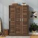 3-Door Shutter Wardrobe kitchen Cabinet with Shelves & Hanging Rail