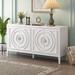 Sideboard Buffet Cabinet with 4 Doors, Retro Accent Storage Cabinet with Storage Shelves for Dining Room Living Room Hallway