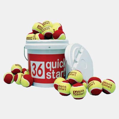 Oncourt Offcourt QuickStart 36 Red Felt 30 Ball Bucket Tennis Balls
