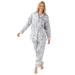 Plus Size Women's Classic Flannel Pajama Set by Dreams & Co. in Ivory Animal (Size 38/40) Pajamas
