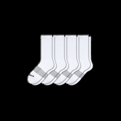Women's Solids Calf Sock 4-Pack - White - Medium - Bombas