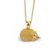 HENRYKA 925 Sterling Silver & 24ct Gold Plate Hedgehog Necklace -18 inch Chain | Hedgehog Gifts | Animal Jewellery | Woodland Pendant