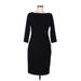 David Meister Casual Dress - Sheath: Black Print Dresses - Women's Size 8