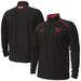 Men's Under Armour Black Texas Tech Red Raiders Throwback Cursive Quarter-Zip Pullover Top