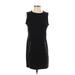 Gap Casual Dress - Shift High Neck Sleeveless: Black Solid Dresses - Women's Size 8 Petite