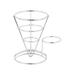 GET 4-88864 5" Round Wire Fry Cone Basket w/ (1) Condiment Holder - 7"H, Stainless Steel, 7" Height, Silver