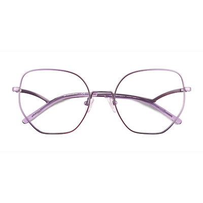 Female s horn Semi Lavender Titanium Prescription eyeglasses - Eyebuydirect s Leo