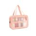 Avamo Ladies Organizer Large Capacity Makeup Cosmetic Bags Top Handle Toiletry Bag Portable Handbag Home Pink Large