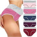 XMMSWDLA Women s Cotton Underwear High Waisted Full Coverage Ladies Panties (Regular & Plus Size) Multicolor XL Period Underwear for Women