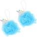 Minkissy Body Scrub Body Scrub Body Scrub 2Pcs Shower Mesh Shower Bath Sponge Shower Loofahs Balls Exfoliating Bath Sponge Body for Kids Adults Blue Baby Bath Tub Baby Bath Tub Baby Bath Tub