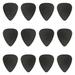 Exotic Plectrums - Delrin Black Guitar Or Bass Pick - 0.70 mm Medium Gauge - 351 Shape - 12 Pack