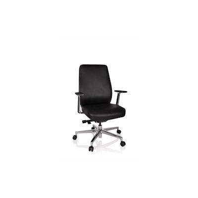 Bürostuhl / Chefsessel VERMONT Leder schwarz hjh OFFICE Image