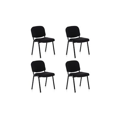 Besucherstuhl / Konferenzstuhl / Stuhl XT 600 4er Pack schwarz / schwarz hjh OFFICE Image