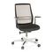 Bürostuhl / Drehstuhl FOUNTAINE PRO Netzstoff transparent / Sitz Stoff schwarz hjh OFFICE