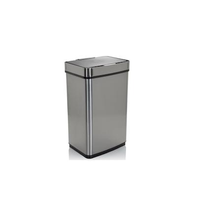 Abfallsammler / Mülleimer CLEAN IV mit Sensor 60L Stahl silber hjh OFFICE Image