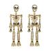 Mortilo Earrings Long Gothic Style Skeleton Rhinestone Earrings Skeleton Earrings Party Jewelry Earrings For Women Earrings Gold