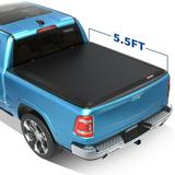 Ledkingdomus 5.5ft Soft Roll Up Truck Bed Tonneau Cover compatible with 2017-2024 Nissan Titan Truck Bed Cover