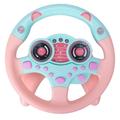 Kid steering wheel toy 1Pc Fake Steering Wheel Simulation Steering Wheel Toy Educational Toy (Pink)