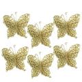 iOPQO Christmas Decorations Indoor Christmas Tree Ornaments 6Pcs Christmas Tree Ornaments Christmas Simulation Butterfly Xmas Ornament Christmas Hanging Ornament