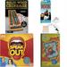 Assorted Board Games 4 Pack Bundle: Solid Wood Cribbage Folding Board with Playing Cards Winning Moves Deluxe Rook Speak Out Game English Build-A-Bear Workshop Pin the Heart on the Bear Game