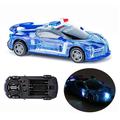 MesaSe Blue Police Car Toy Car for Kids Police Car with LED Lights Music Car Toy Police Car Real Siren Sounds Car Toy Battery-Powered 360Â° Rotation Light-Up Police Car