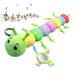 CNKOO Baby Musical Worm Soft Plush Infant Toy for Newborn Multicolor Sensory Stuffed Animals Crinkle Soft Toys with Ruler Design Infant Newborn 0 3 6 12 Months Boys Girls