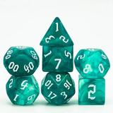 Cusdie 7-Die Acrylic DND Dice Sickle Font Polyhedral Dice Set for Role Playing Game Dungeons and Dragons D&D Dice Pathfinder