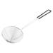 Profit Stainless Steel Sieve Flour Colander Fried Pork Balls Food Strainer Pastry Baking Tools Draining Skimmer with Handle Black/L