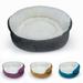 LA TALUS Pet Bed Round Shape Ultra-Thick Non-Fading Washable Friendly to Skin Keep Warm PP Cotton Pet Dog Cat Sofa Bed Winter Warm Nest Supplies Pet Supplies Grey L