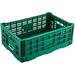 Cater Tek 43 Liter Collapsible Crate 1 Stakable Storage Crate - With Handles Mesh Design Green Plastic Folding Crate Heavy-Duty For Home Garage Or Use